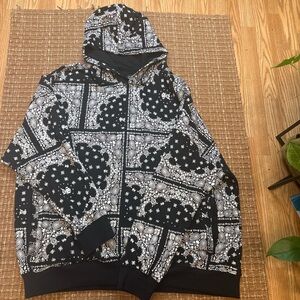 Monochrome Patterned Men's Hoodie